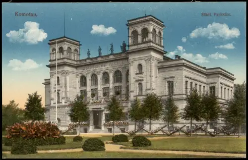Postcard Komotau Chomutov Städtische Parksäle 1912