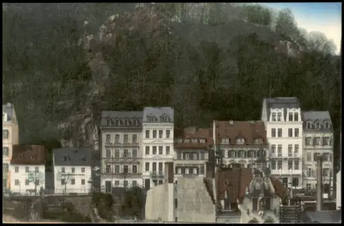 Postcard Karlsbad Karlovy Vary Hirschsprungzeile. 1912