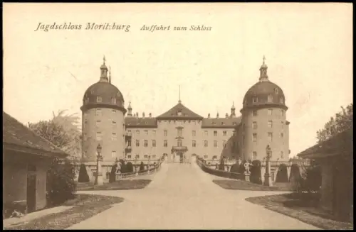 Ansichtskarte Moritzburg Kgl. Jagdschloss Eingang 1912