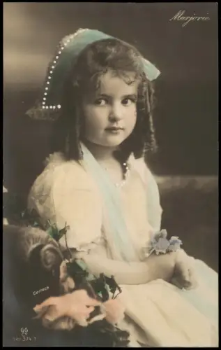 Ansichtskarte  Mädchenporträt 'Marjorie' 1910