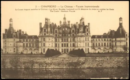 CPA Chambord Le Château Facade Septentrionale Schloss Ansicht 1910