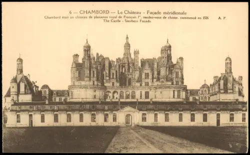CPA Chambord Château de Chambord Schloss 1910
