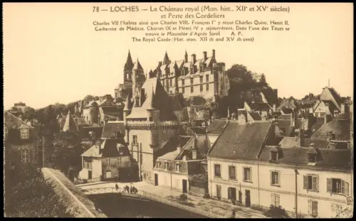 CPA Loches Schloss Château Royal de Loches 1910