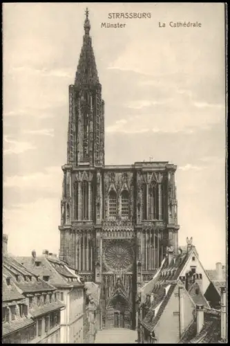 CPA Straßburg Strasbourg Münster La Cathédrale 1910