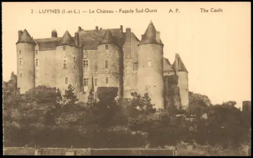 CPA Luynes Schloss (Chateau) Château Façade Sud-Ouest 1910