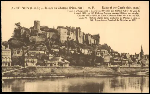 CPA Chinon Ruins of the Castle, Schloss, Chateau 1910