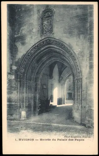 CPA Avignon Palais des papes Eingang Papstpalast 1910