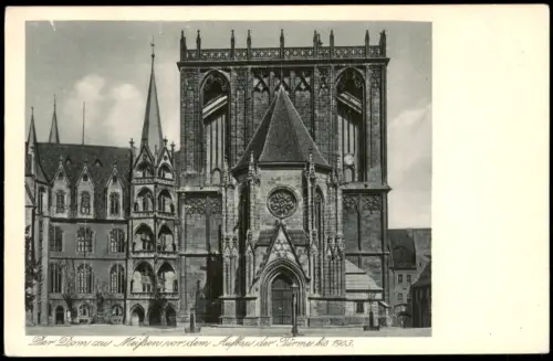 Ansichtskarte Meißen Der Dom zu Meissen vor dem Aufbau 1929