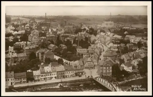 Ansichtskarte Penig (Mulde) Stadt und Fabriken - Fotokarte 1928