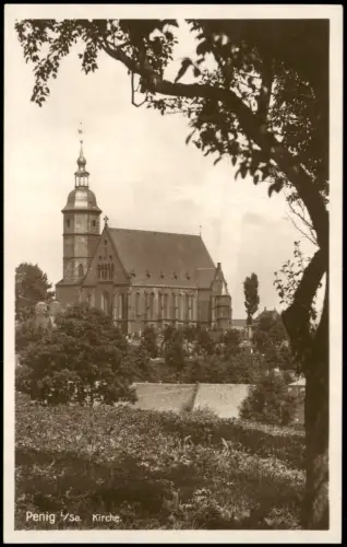Ansichtskarte Penig (Mulde) Blick auf die Kirche 1928