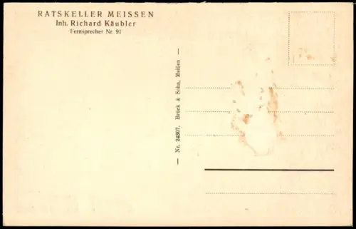 Ansichtskarte Meißen Ratskeller - Saal 1928
