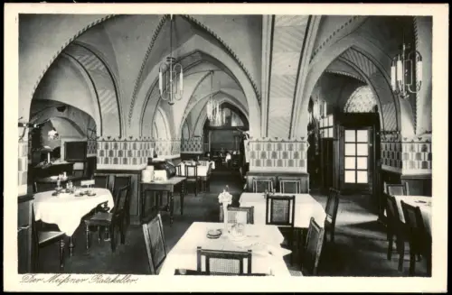 Ansichtskarte Meißen Ratskeller - Gewölbe 1928