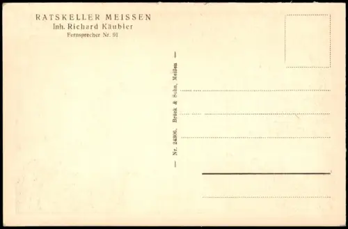Ansichtskarte Meißen Ratskeller - Gewölbe 1928