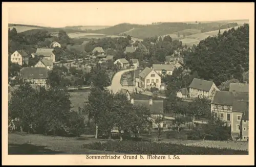 Ansichtskarte Grund-Wilsdruff Stadtpartie bei Mohorn 1927