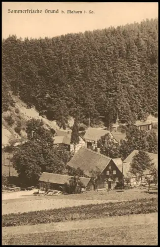 Ansichtskarte Grund-Wilsdruff Stadtpartie 1927