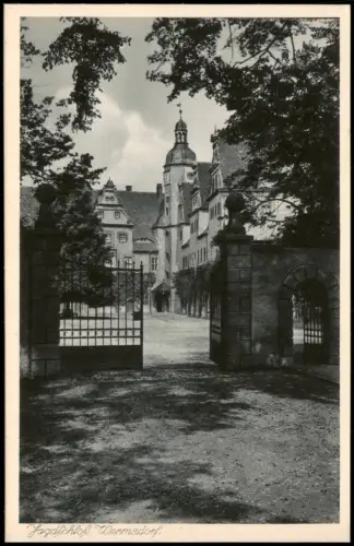 Ansichtskarte Wermsdorf Jagdschloß Wermsdorf - Eingang 1927