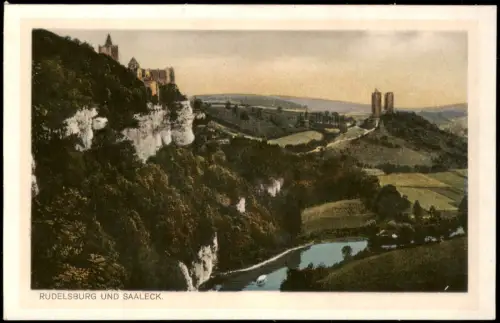 Ansichtskarte Saaleck-Bad Kösen Rudelsburg RS: Gedicht 1927