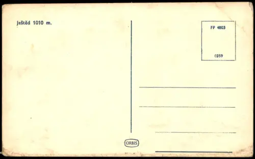 Postcard Reichenberg Liberec Jeschken (Ještěd) 1940