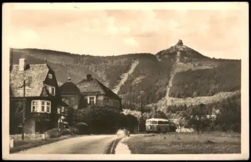 Reichenberg Liberec Ortsansicht Blick zum Jeschken (Ještěd) 1940
