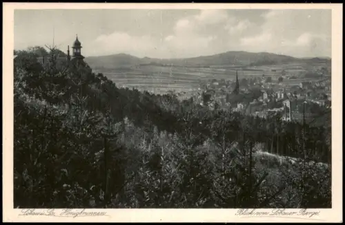 Ansichtskarte Löbau Honigbrunnen - Blick vom Löbauer Berg 1928