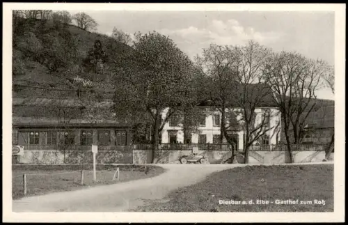 Ansichtskarte Diesbar (Elbe)-Nünchritz (Elbe) Gasthof zum Roß 1958