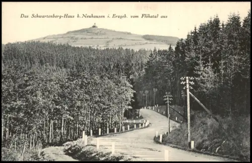 Ansichtskarte Neuhausen (Erzgebirge) Weg zum Schwartenberghaus 1917