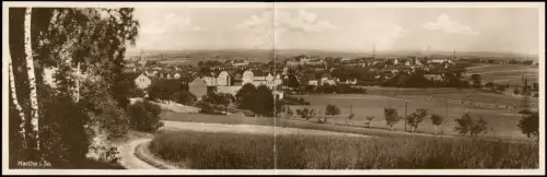 Ansichtskarte Hartha Totale - 2 Bild Klappkarte 1927