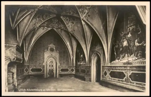 Ansichtskarte Meißen Schloss Albrechtsburg - Böttgerzimmer 1928