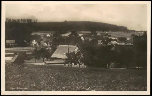 Ansichtskarte Spechtshausen-Tharandt Stadtpartie 1928