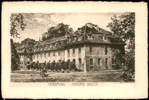 Ansichtskarte Weimar Steins Haus (Haus der Charlotte von Stein) 1920