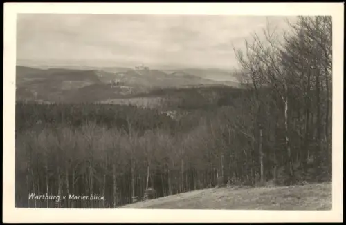 Ansichtskarte Eisenach Wartburg vom Marienblick 1935