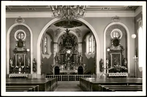 Ansichtskarte Sasbachwalden Inneres der Dreifaltigkeitskirche 1960