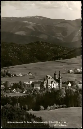 Feldberg (Schwarzwald) St. Peter im Schwarzwald mit Kloster und Feldberg 1955