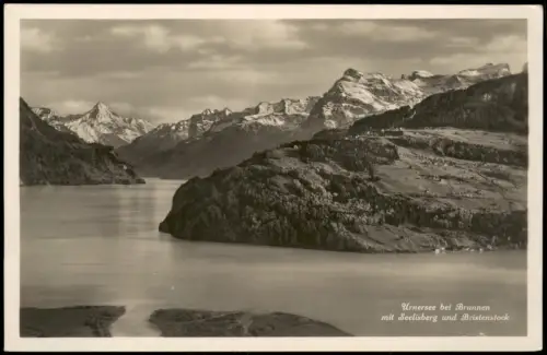 Seelisberg Urnersee bei Brunnenmit Seelisberg und Bristenstock 1940