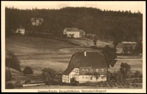 Ansichtskarte Hetzdorf-Halsbrücke Partie am Bergschlößchen Herrndorf 1923