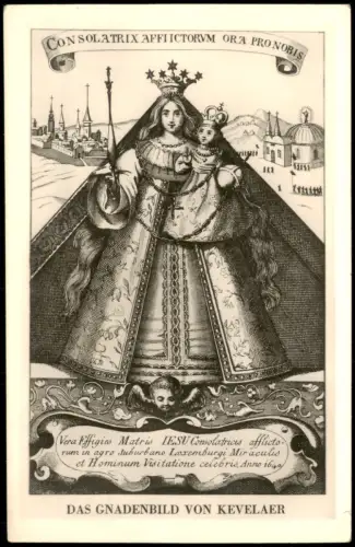 Ansichtskarte Kevelaer Gnadenbild Consolatrix Afflictorum 1955