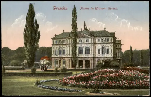 Ansichtskarte Dresden Palais im Großen Garten 1922