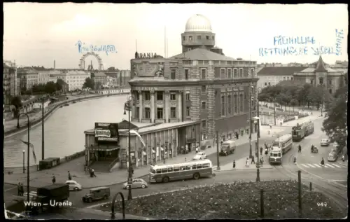 Ansichtskarte Wien Urania am Donaukanal 1962