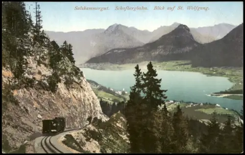 St. Wolfgang im Salzkammergut Schafbergbahn mit Blick auf St. Wolfgang 1906