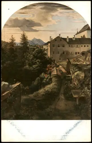 Das Kapuzinerkloster bei Salzburg (Gemälde von F. v. Olivier) 1910