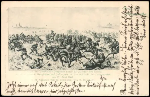 Bad Langensalza Schlacht bei Langensalza - Attaque der Cambridge-Dragoner 1901