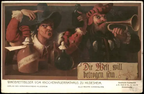 Ansichtskarte Hildesheim Die Welt will betrogen sein 1918