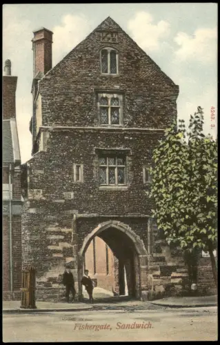 Postcard Sandwich Fishergate, Sandwich (Kent) 1905