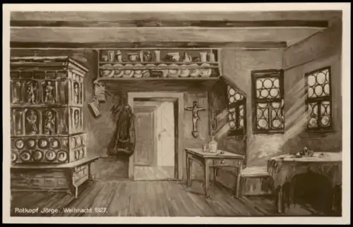 Ansichtskarte  Rotkopf Jörge. Weihnacht - Freital Künstlerkarte 1927