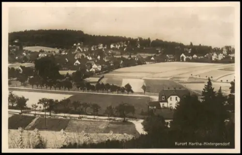 Hintergersdorf-Tharandt Blick über die Felder auf die Stadt 1928