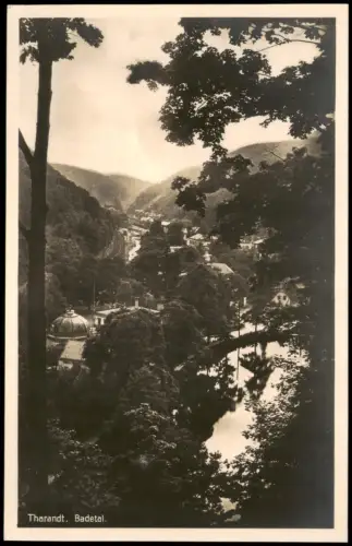 Ansichtskarte Tharandt Badetal - Bahnstrecke 1928