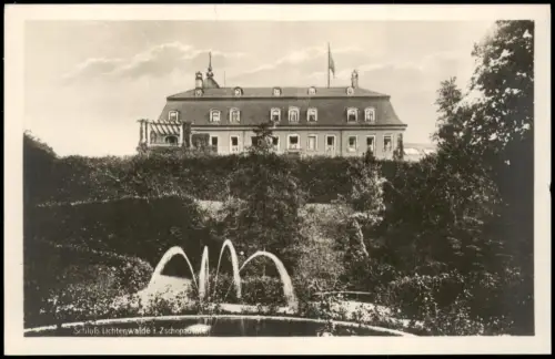 Lichtenwalde-Niederwiesa Schloß Lichtenwalde Parkseite Fontaine 1928