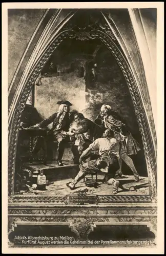 Ansichtskarte Meißen Schloss Albrechtsburg Wandbild Geheimmittel 1928