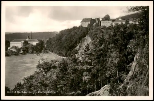 Frankenberg (Sachsen) Schloß Sachsenburg Zschopautale Fotokarte 1929