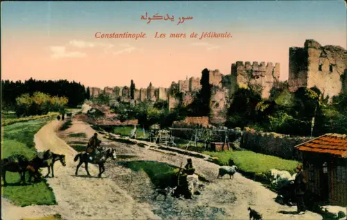 Postcard Istanbul Les murs de Jédikoulé. 1918